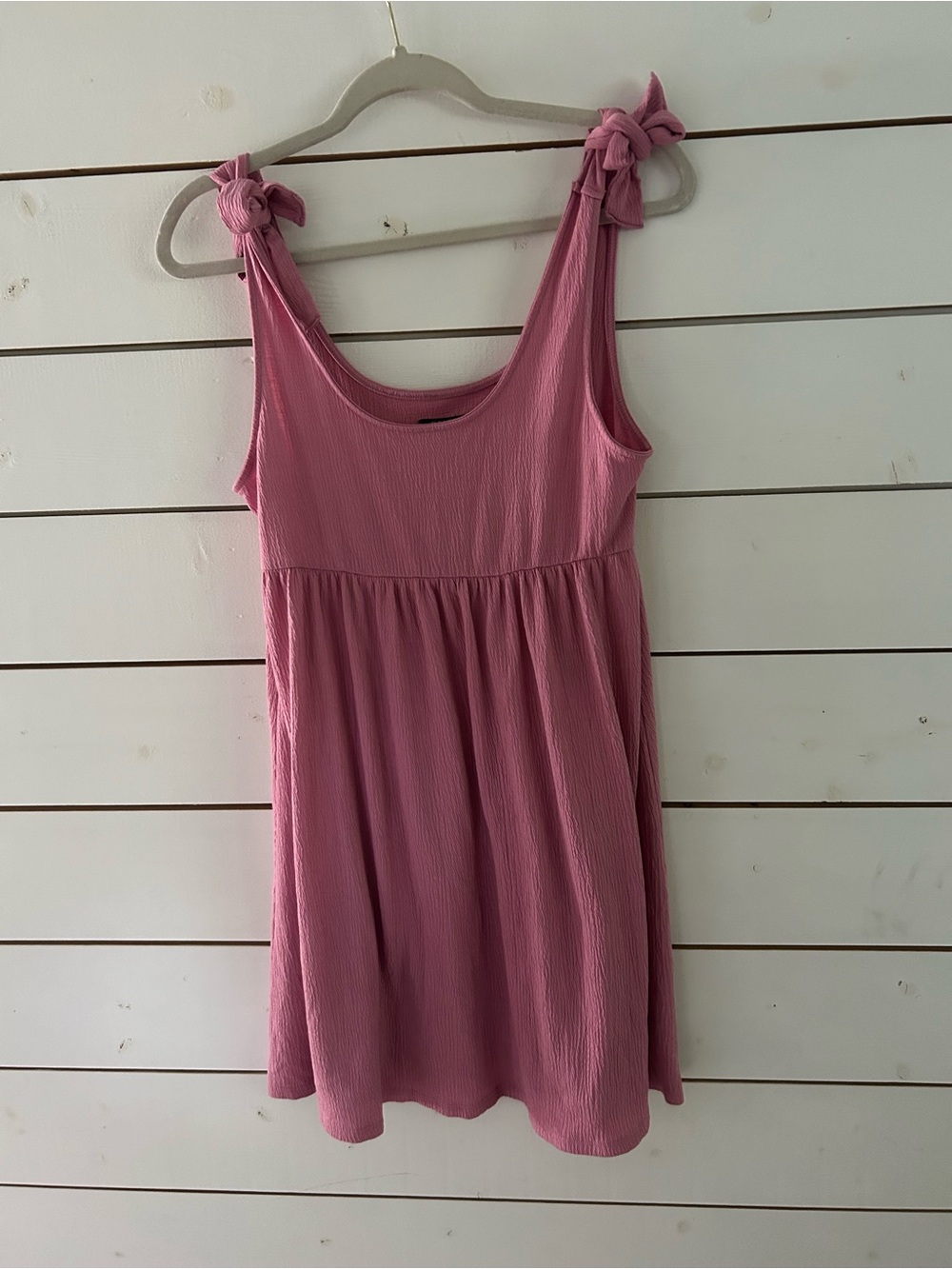 Wild Fable Mauve Pink Tie-Shoulder Sleeveless Mini Babydoll Dress Women’s Medium